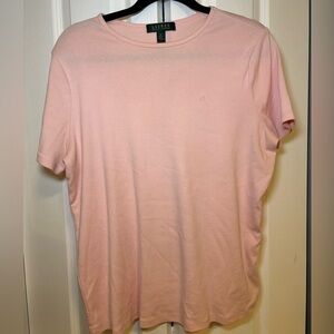 Ralph Lauren Polo Tee – Casual Office Pink with Embroidered Logo Short Sleeve